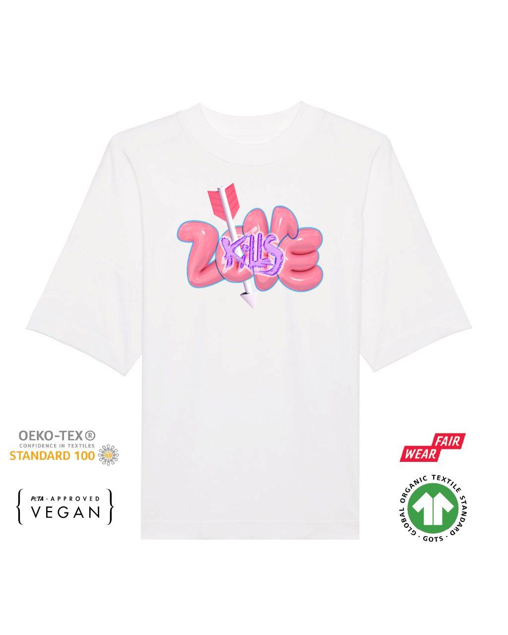 LOVE kills Oversized Tee